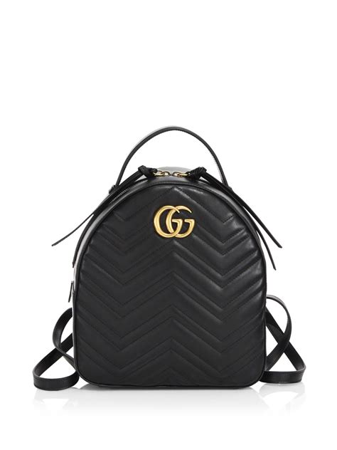 gucci gg marmont chevron quilted leather mini backpack